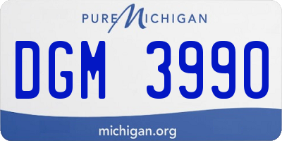 MI license plate DGM3990