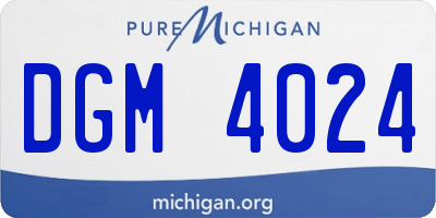 MI license plate DGM4024