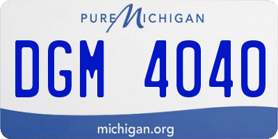 MI license plate DGM4040