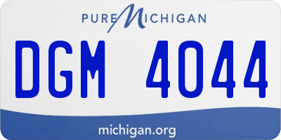 MI license plate DGM4044