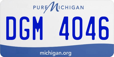 MI license plate DGM4046
