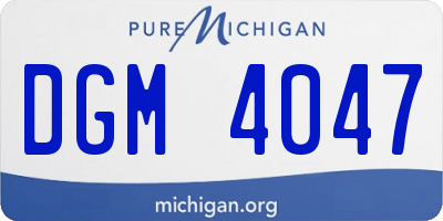 MI license plate DGM4047