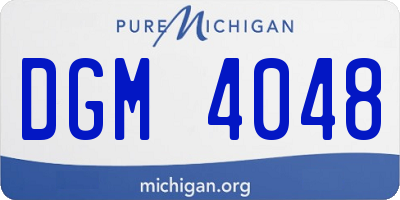 MI license plate DGM4048