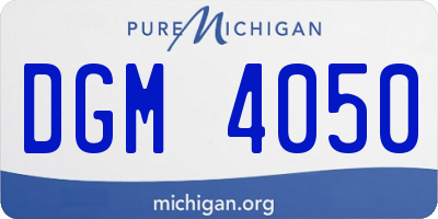MI license plate DGM4050