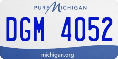 MI license plate DGM4052