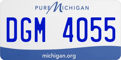 MI license plate DGM4055