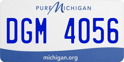 MI license plate DGM4056