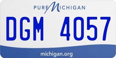 MI license plate DGM4057