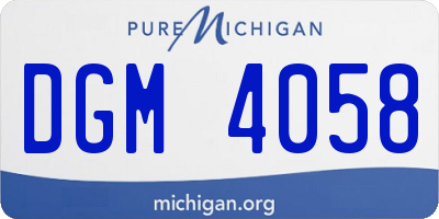 MI license plate DGM4058