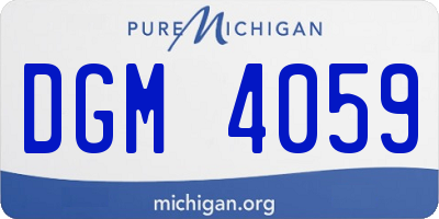 MI license plate DGM4059