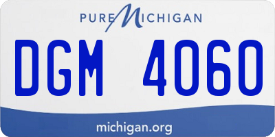 MI license plate DGM4060