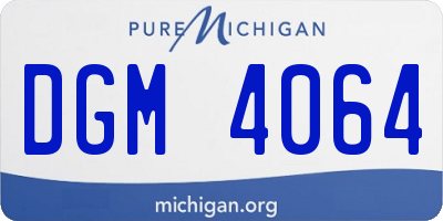 MI license plate DGM4064