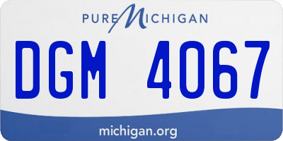 MI license plate DGM4067