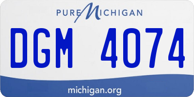 MI license plate DGM4074