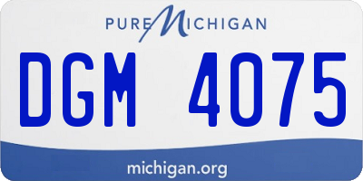 MI license plate DGM4075
