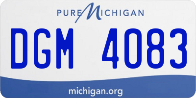 MI license plate DGM4083