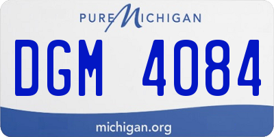MI license plate DGM4084