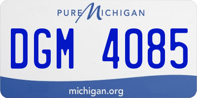 MI license plate DGM4085