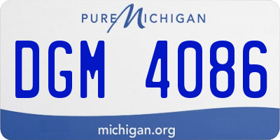 MI license plate DGM4086