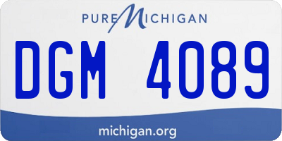 MI license plate DGM4089