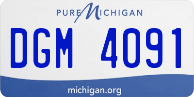 MI license plate DGM4091