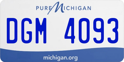MI license plate DGM4093