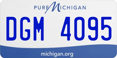 MI license plate DGM4095