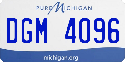 MI license plate DGM4096