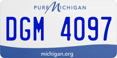 MI license plate DGM4097