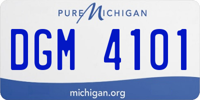 MI license plate DGM4101