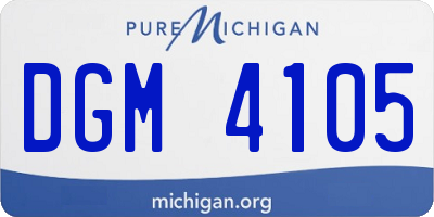 MI license plate DGM4105