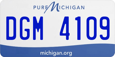 MI license plate DGM4109
