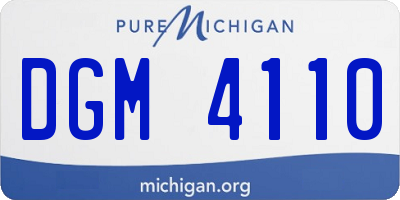MI license plate DGM4110