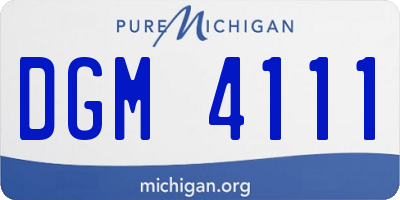 MI license plate DGM4111
