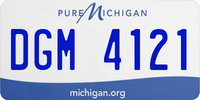 MI license plate DGM4121