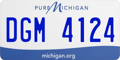 MI license plate DGM4124