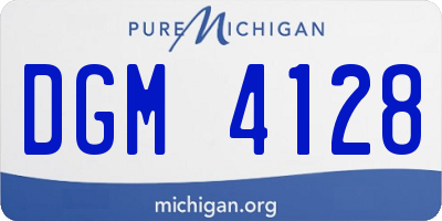 MI license plate DGM4128