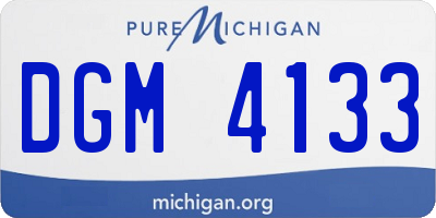 MI license plate DGM4133