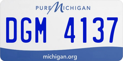 MI license plate DGM4137