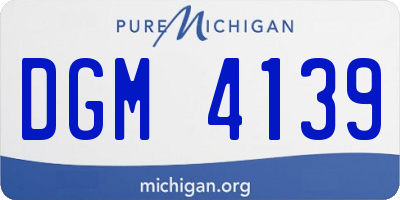 MI license plate DGM4139