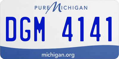 MI license plate DGM4141
