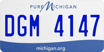 MI license plate DGM4147