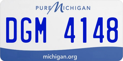MI license plate DGM4148