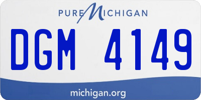 MI license plate DGM4149