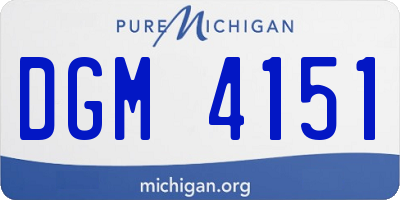 MI license plate DGM4151