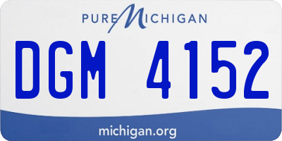 MI license plate DGM4152