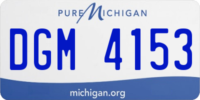 MI license plate DGM4153