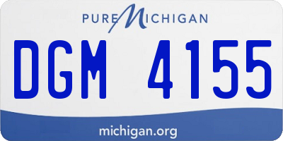 MI license plate DGM4155