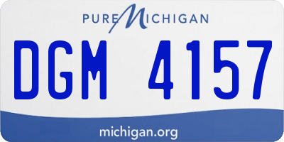 MI license plate DGM4157