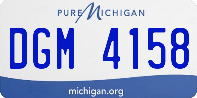 MI license plate DGM4158
